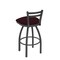 Holland Bar Stool Co 25" Low Back Swivel Counter Stool, Pewter Finish, Canter Bordeaux Seat 41125PW005 - alternate 2